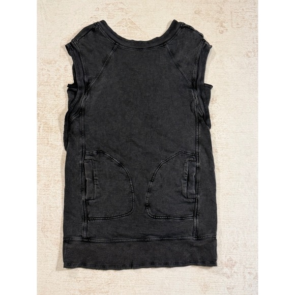 Daily Practice by Anthropologie Dresses & Skirts - Daily Practice by Anthropologie Black Sleeveless Sweatshirt Dress XXS Crisscross